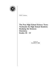 Free High School Chemistry Textbook (Grades 10-12)