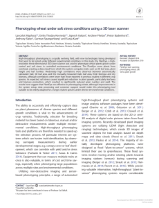 [22238980 - Israel Journal of Plant Sciences] Phenotyping wheat under salt stress conditions using a 3D laser scanner