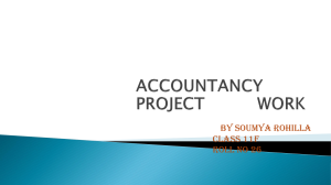 ACCOUNTANCY PROJECT WORK