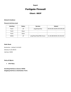 Fortigate Firewall Report for SECP