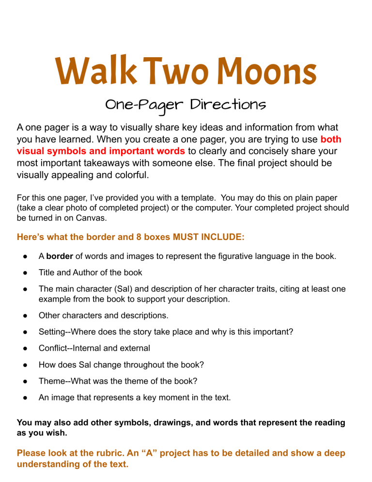 walk two moons essay topics