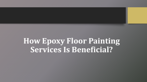 How Epoxy Floor Painting Services Is Beneficial
