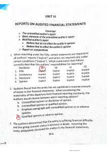 Report on Audited FS