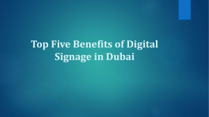 Top Five Benefits of Digital Signage in Dubai