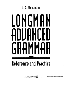 longman advanced grammar