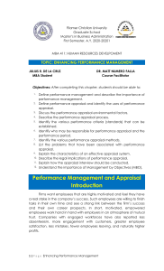 HRD ENHANCING PERFORMANCE MANAGEMENT MODULE