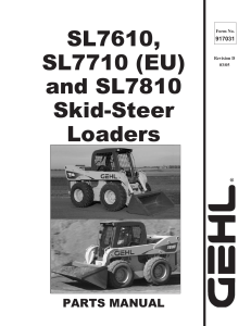 SL7610 & SL7810 Parts Manual