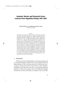 Systemic shocks and Financial Crises: Lessons from Argentina During 1991-2001