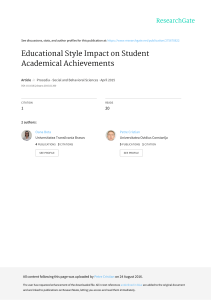 Educational Style Impact on Student Academical Ach