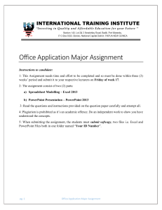Office Application Assignment Instruction