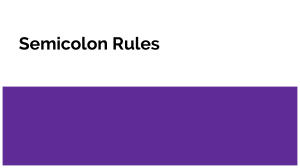 Semicolon Rules