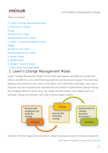 Some Models of Organisational Change