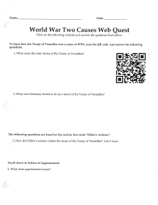World War II causes webquest 