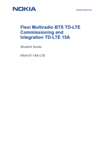Flexi Multiradio BTS TD-LTE Commissionin