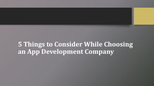 5 Things to Consider While Choosing an App Development Company
