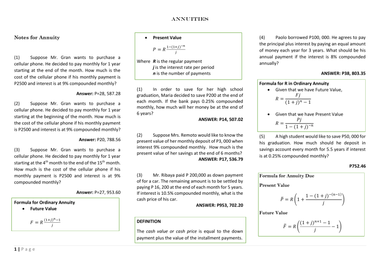 annuities-formulas