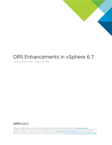 DRS Enhancements in vSphere 6.7