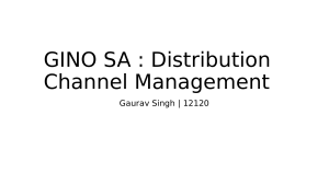 Gino SA-Distribution Channel Management-UseCase