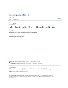 Schooling in India Gender and Caste 