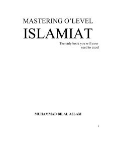 Mastering O Level Islamiyat by Bilal Aslam
