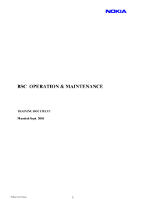 BSC OPERATION and MAINTENANCE TRAINING D
