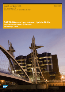 SAP NetWeaver Upgrade and Update Guide 75