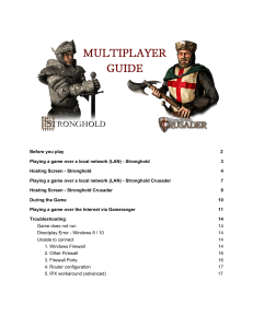 Stronghold Crusader Multiplayer Guide