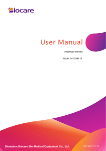 Biocare Monitor iM12 user manual