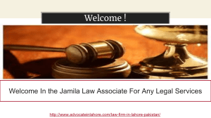 Leading & Top Law Firm in Lahore Pakistan For Services of Lawsuit 