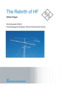 The Rebirth of HF - White Paper - Rohde and Schwarz 