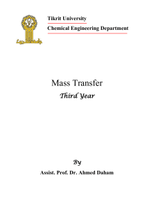 Lectures-Mass Transfer-1