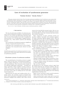 [1339309X - Journal of Electrical Engineering] Loss of excitation of synchronous generator