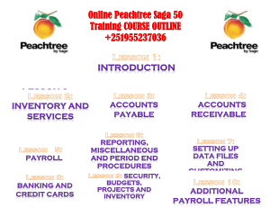 Online Peachtree Saga 50 Training COURSE OUTLINE 2-converted