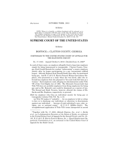 Bostock v. Clayton County: Supreme Court Syllabus