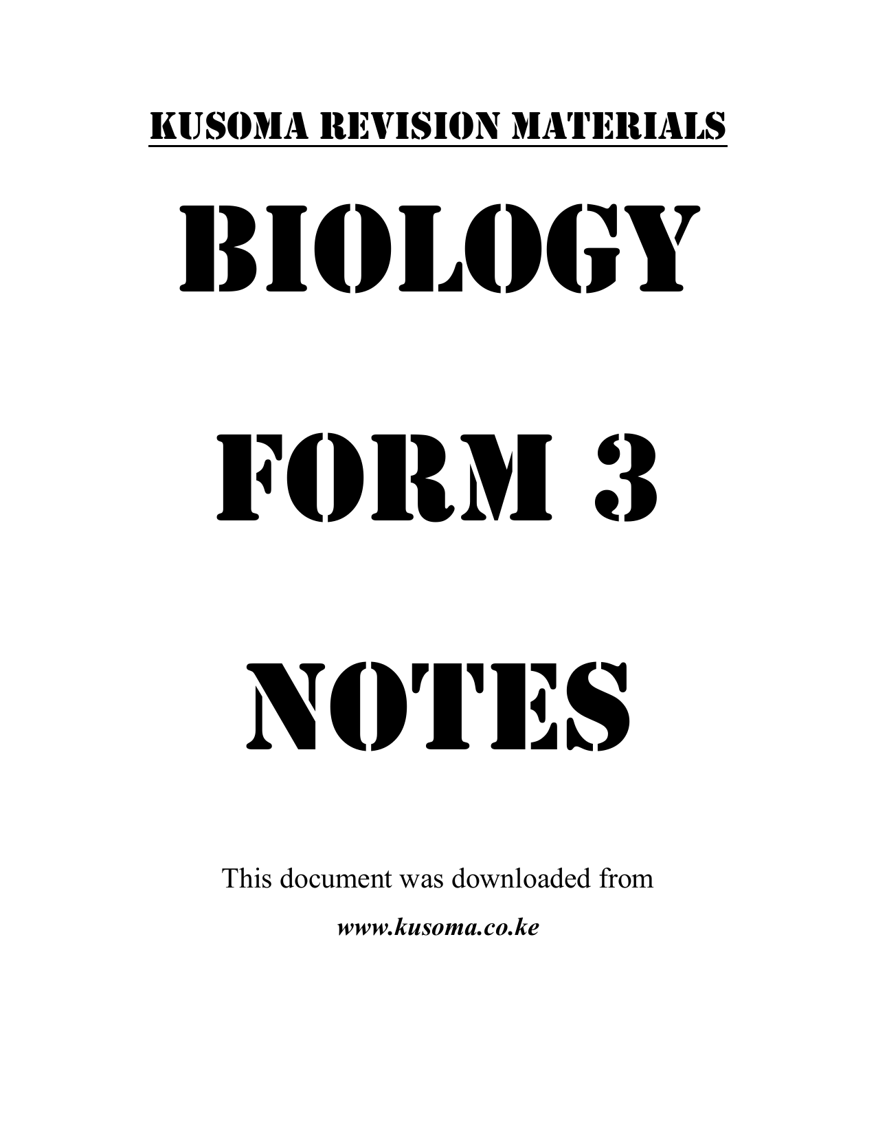 Biology Notes Form 3 Fill Online Printable Fillable Blank Pdffiller ...