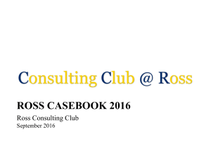 Ross Consulting Casebook 2016