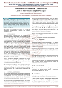 Solution of Problems on Conservation Laws of Baryon and Lepton Charges