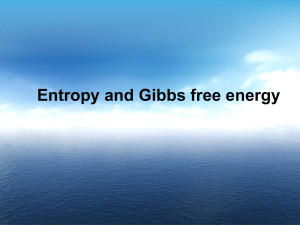 entropy and gibbs free energy