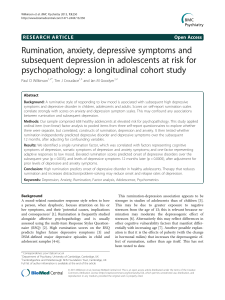 Wilkinson2013 Article RuminationAnxietyDepressiveSym