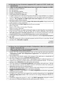 Auditing 200 - Test 1 memo 2018