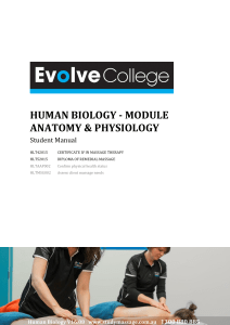 000 Human Biology - Module Anatomy & Physiology