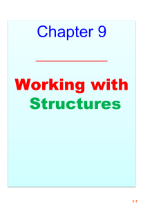 C Programming Structures: Chapter 9