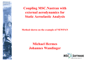 MSC.Nastran Aeroelastic Analysis with NEWPAN