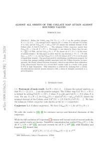 Collatz Map Orbits: Almost Bounded Values