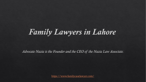 Best and Expert Family Lawyers in Lahore in 2021 - Advocate Nazia