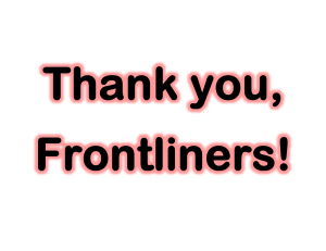 Frontliners Appreciation