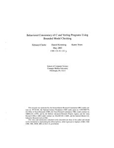 Behavioral Consistency of C and Verilog Programs Using Bounded Model Checking