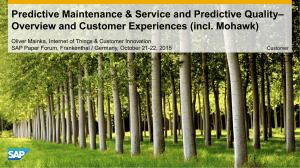 A1 Predictive Maintenance and Service and Predictive Quality
