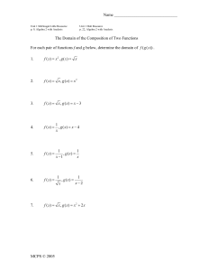 Domain of the Composition of 2 functions Practice