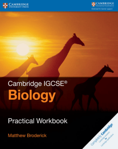 cambridge igcse biology practical workbook